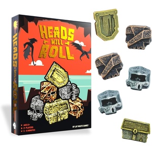 Heads Will Roll – Metal Skull Toss Dexterity Party Game for Adults & Families | Fast-Paced Skill Game for 2+ Players, Ages 8+, 5-15 Min Gameplay